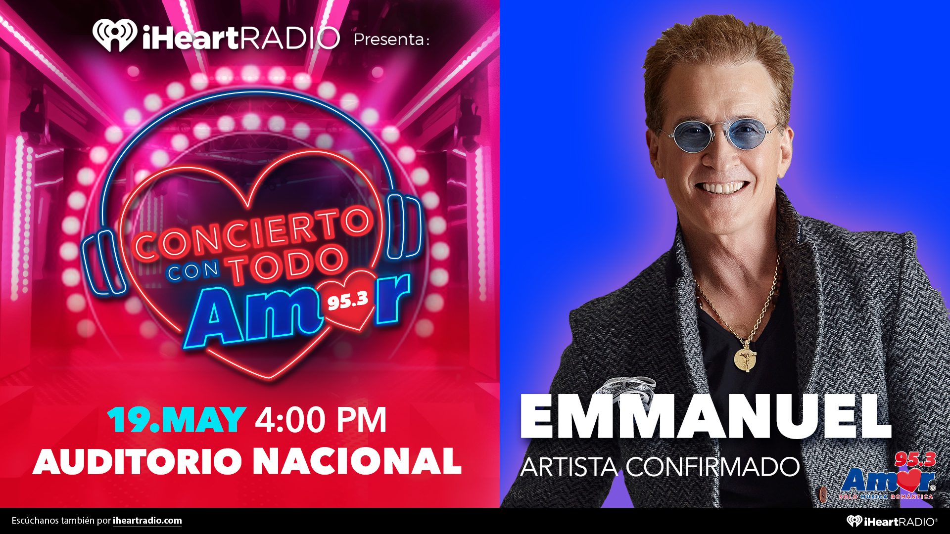 Emmanuel en el Concierto Con Todo Amor 2024 Amor Sólo Música Romántica