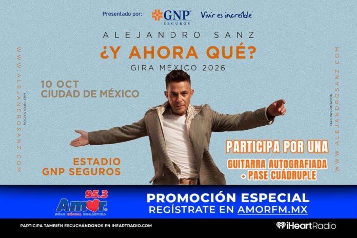 ¡Te invitamos al concierto de Alejandro Sanz este Octubre 2026!