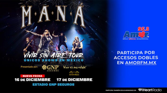 Maná cerrará su gira “Vivir sin aire” con un concierto inolvidable